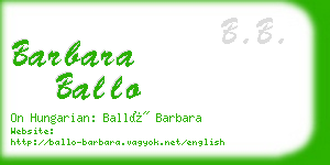 barbara ballo business card